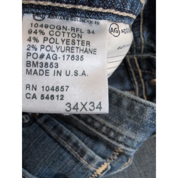 AG Adriano Goldschmied Protege Jeans Men Size 34x34* Medium Wash Straight Leg - Picture 7 of 12